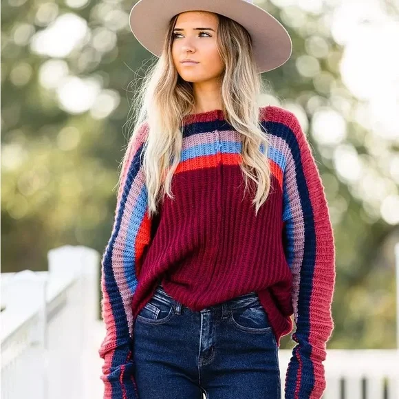 Free People Multicolor Striped Sweater - Picture 10 of 10